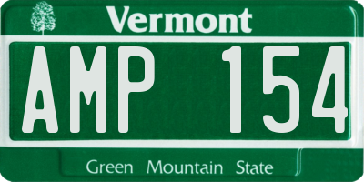 VT license plate AMP154