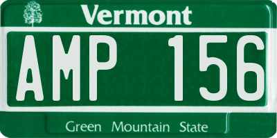 VT license plate AMP156