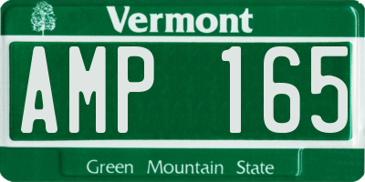 VT license plate AMP165