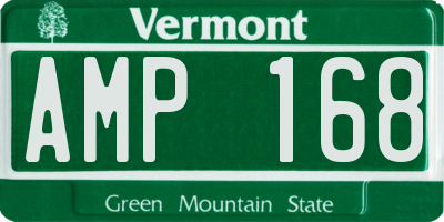 VT license plate AMP168