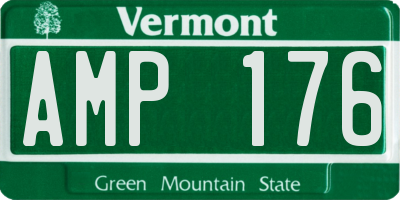 VT license plate AMP176