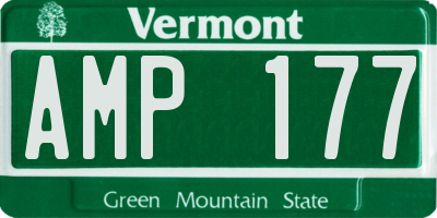 VT license plate AMP177