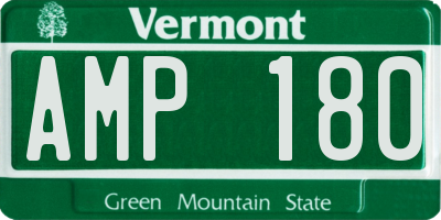 VT license plate AMP180