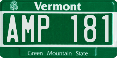 VT license plate AMP181