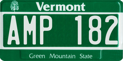 VT license plate AMP182