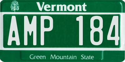 VT license plate AMP184
