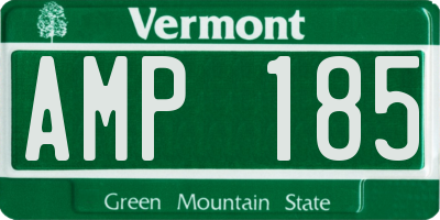 VT license plate AMP185