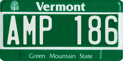 VT license plate AMP186