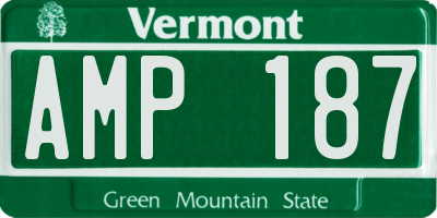 VT license plate AMP187