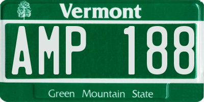 VT license plate AMP188