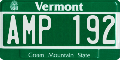 VT license plate AMP192