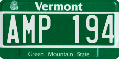 VT license plate AMP194