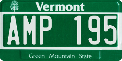 VT license plate AMP195