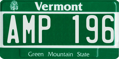 VT license plate AMP196