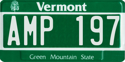 VT license plate AMP197
