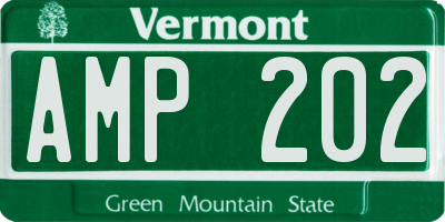 VT license plate AMP202