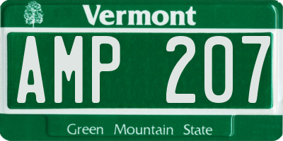 VT license plate AMP207