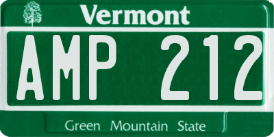 VT license plate AMP212