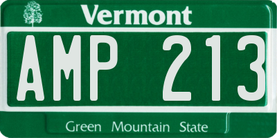 VT license plate AMP213