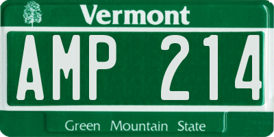 VT license plate AMP214