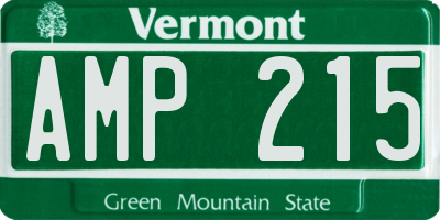 VT license plate AMP215