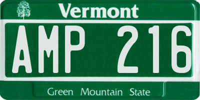 VT license plate AMP216