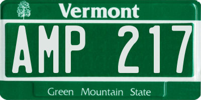 VT license plate AMP217