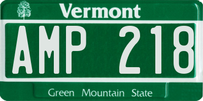 VT license plate AMP218