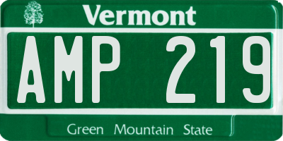 VT license plate AMP219