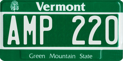 VT license plate AMP220