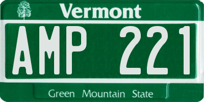 VT license plate AMP221