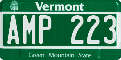 VT license plate AMP223