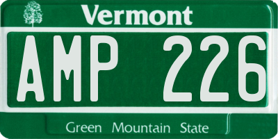 VT license plate AMP226