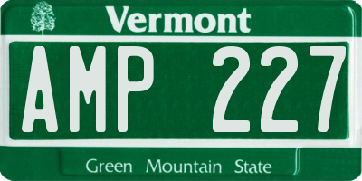 VT license plate AMP227