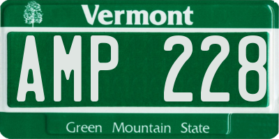 VT license plate AMP228