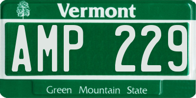 VT license plate AMP229