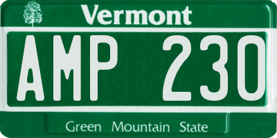 VT license plate AMP230