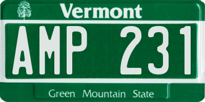 VT license plate AMP231