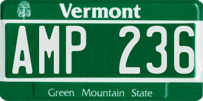 VT license plate AMP236