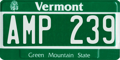 VT license plate AMP239