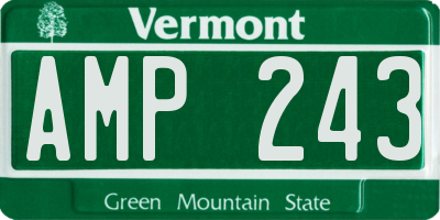 VT license plate AMP243
