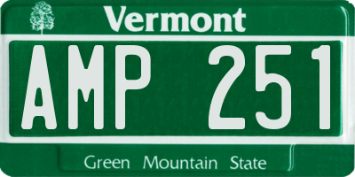 VT license plate AMP251