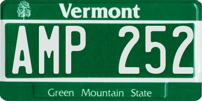 VT license plate AMP252