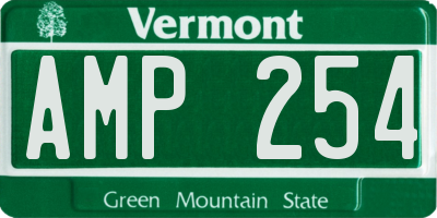 VT license plate AMP254