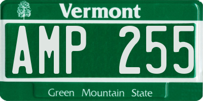 VT license plate AMP255