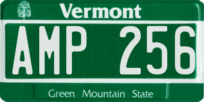 VT license plate AMP256