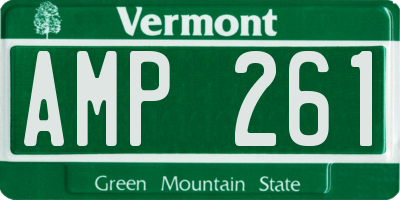 VT license plate AMP261