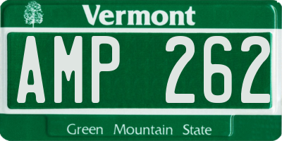 VT license plate AMP262