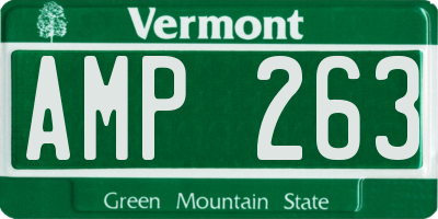 VT license plate AMP263