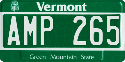 VT license plate AMP265